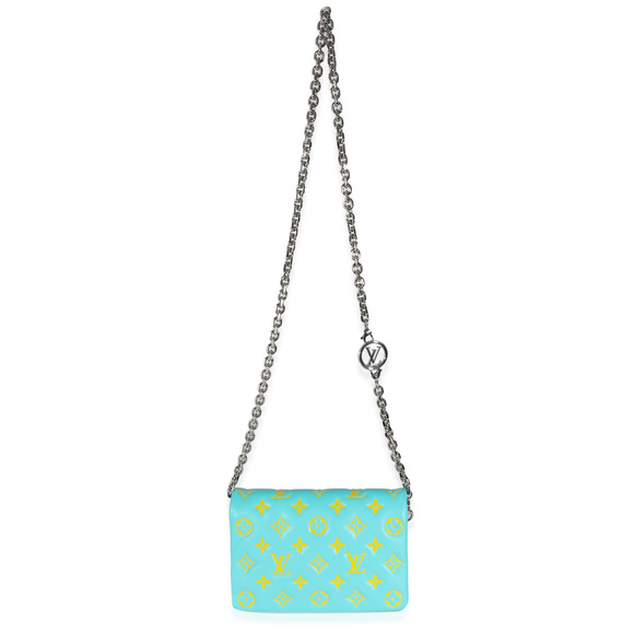 Louis Vuitton Menthe Jaune Monogram Embossed Lambskin Pochette Coussin - Picture 6 of 8